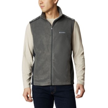 Columbia Steens Mountain Fleece, Chaleco Grises Oscuro Negros Para Hombre | 710285-RJU